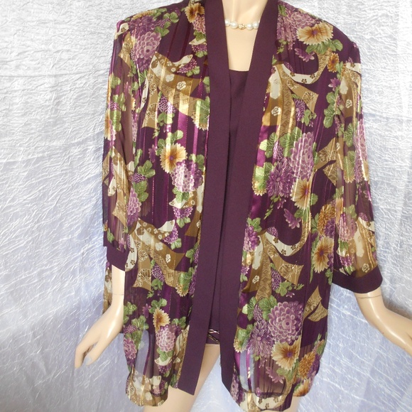 R & M RICHARDS 2 Pc Look Evening Jacket Sz 24WP - Picture 3 of 6